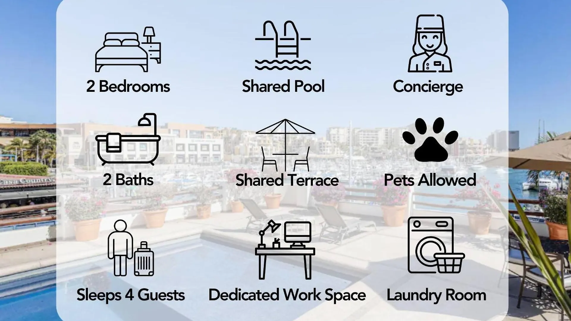 Дом отдыха Amazing Condo Overlooking Cabo Marina Pool Access Кабо-Сан-Лукас
